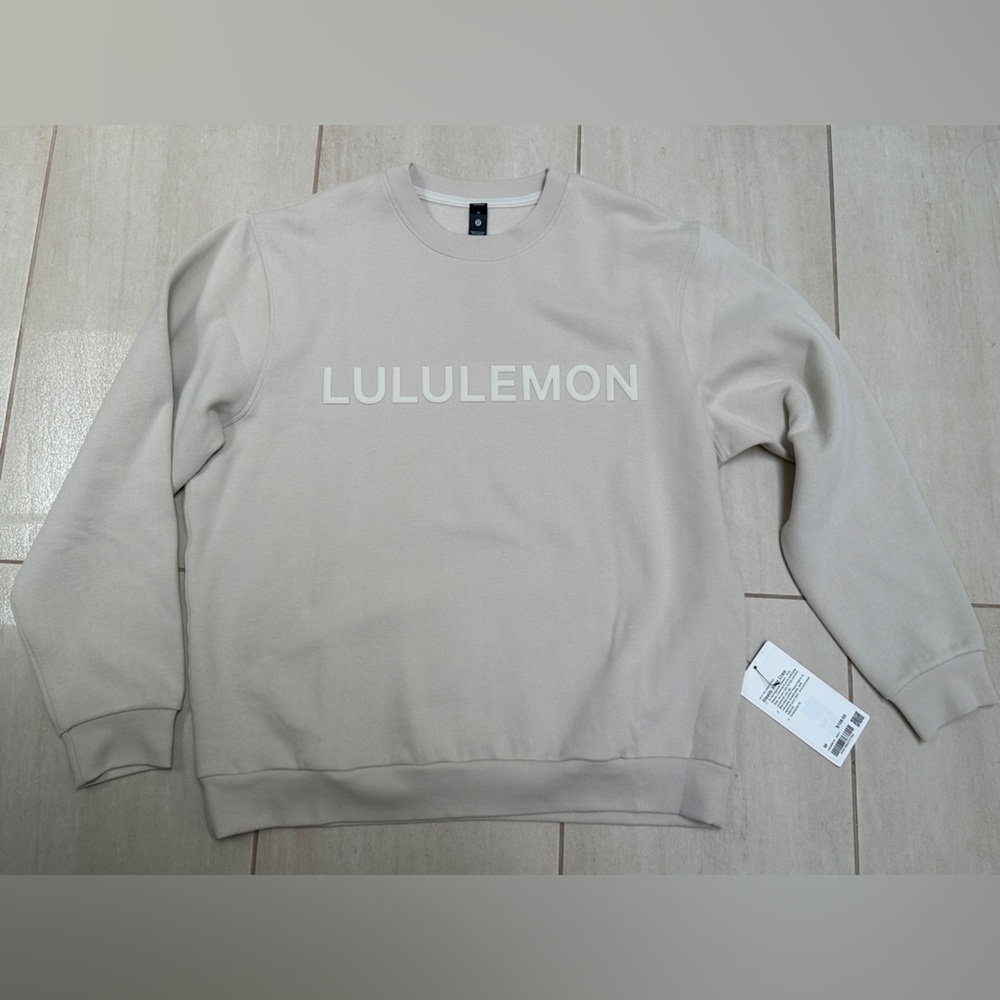 NWT Lululemon Steady State Crew Graphic in Natural Ivory in size M